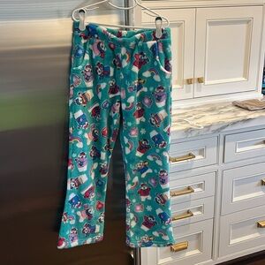 Candy pink winter fluffy pj pants